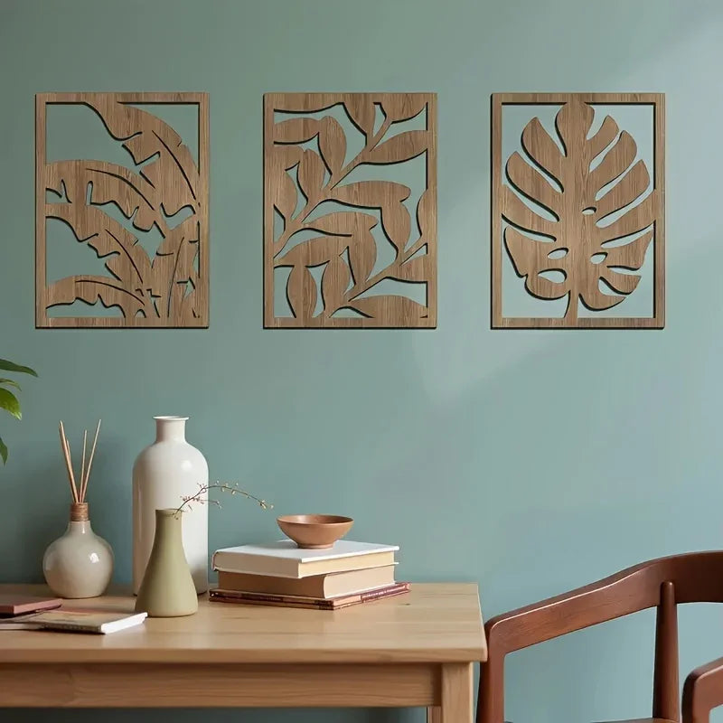 Wall Panel - Tropical Large Leaf Decor, front view - House Of Avana