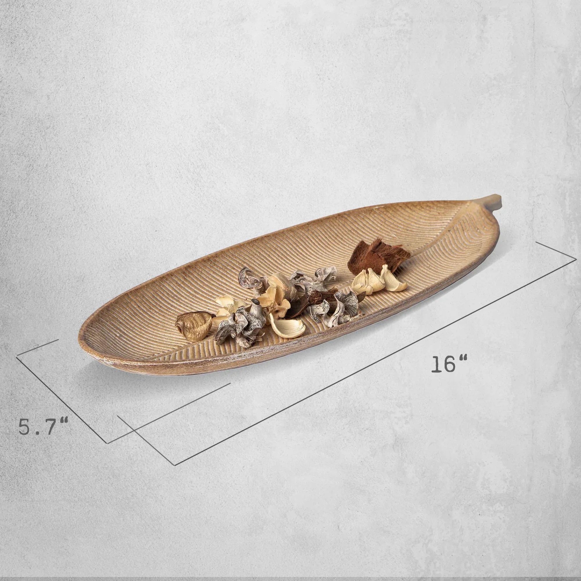 423 - Leaf Design Wood Tray - Elegant Jewelry Plate Tray with Intricate Leaf Design - Decorative... - House Of Avana