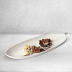 423 - Leaf Design Wood Tray - Elegant Jewelry Plate Tray with Intricate Leaf Design - Decorative... - House Of Avana