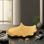 Leaf Resin Tray Compatible for Keys & Accessories - Elegant Nordic Style / Tabletop with Texture, Decorative Tray Suitable for Home, Entryway,, Christmas, Easter, Thanksgiving Decor