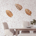 Wall Art - Rustic Mango Wood Leaf, detail shot - House Of Avana