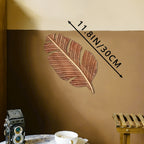 Wall Art - Rustic Mango Wood Leaf, top view - House Of Avana