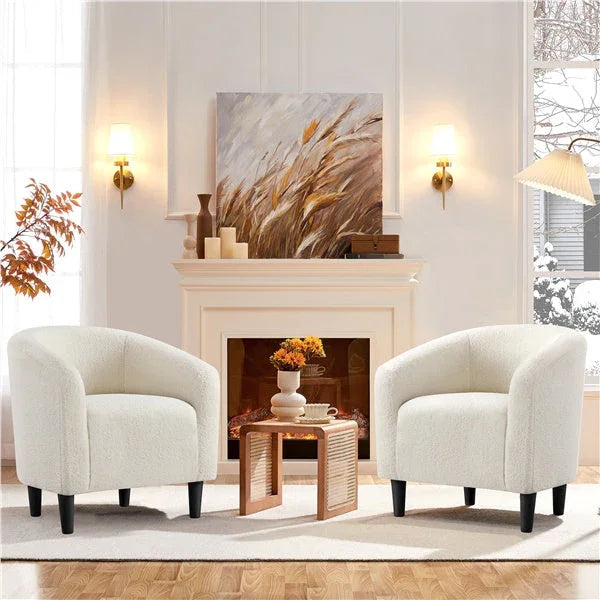 Brown leather accent chair with ergonomic back, modern style - House of Avana