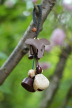 "Leather Elephant Guardian" Leather Seed Charm