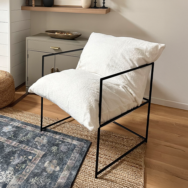 Modern Lounge Chair with Removable Cushion Decor Steals