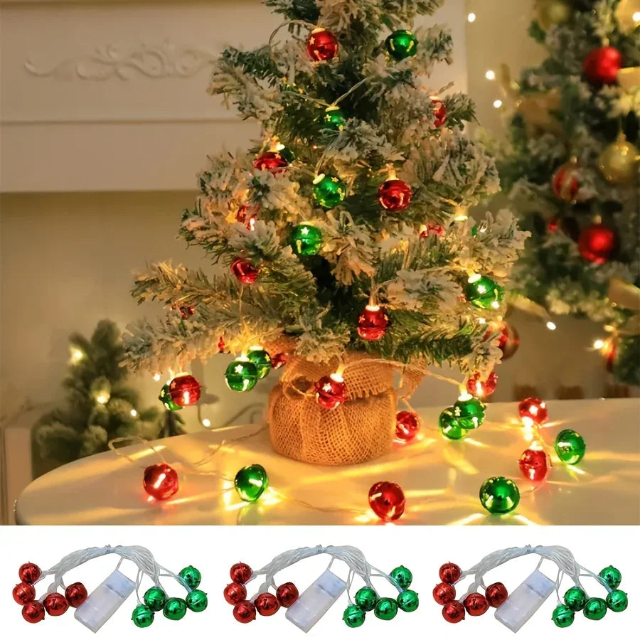 1/3pcs Seasonal Decorations, 78.74in/2m-10 LED Bell Light Strand, for Home, Fireplace, Staircase, Armrest, Bedroom, Party, Wedding, Christmas, Thanksgiving House Of Avana