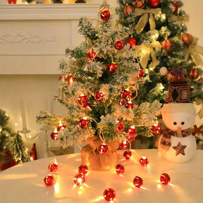 1/3pcs Seasonal Decorations, 78.74in/2m-10 LED Bell Light Strand, for Home, Fireplace, Staircase, Armrest, Bedroom, Party, Wedding, Christmas, Thanksgiving House Of Avana [[SKU:HOA-XMS-412]]