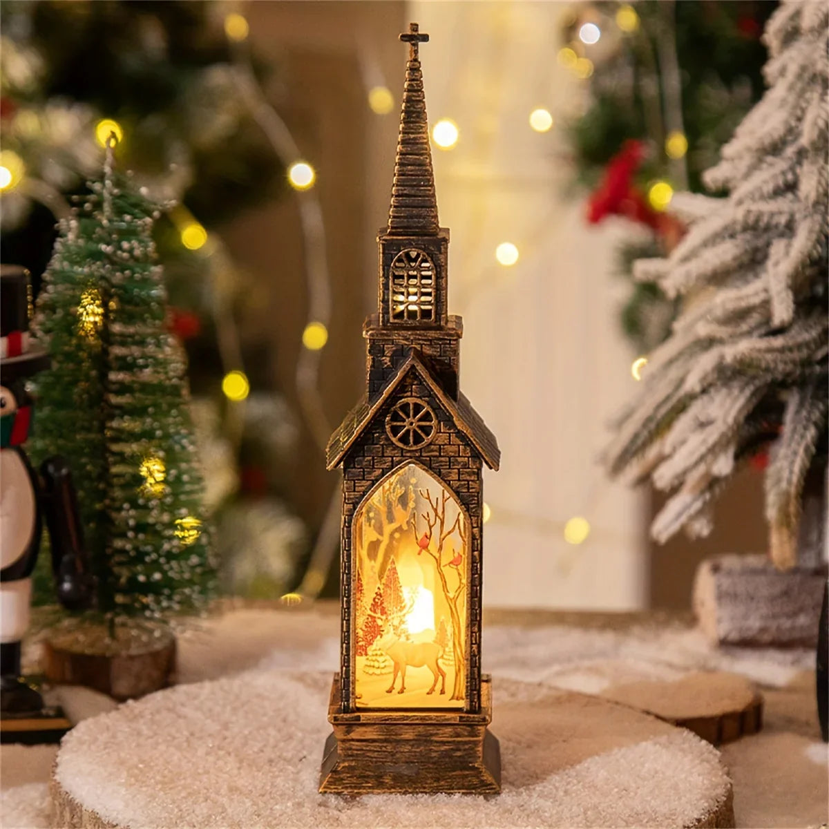 4pcs LED Electronic Candle Lights - Smart Holiday Decor with Realistic Flame Effect, Battery-Powered (Batteries Not Included) for Christmas, New Year, Autumn & Winter - Fireplace & Bedroom Night Lights, Festive Ornaments, Can House Of Avana