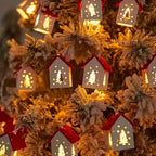 200.0 cm 10 LED Red Mansion Fairy Lights - Battery Operated, Perfect for Holiday Christmas Trees and Home Decorations: Xmas Tree, Deer, Heart Shapes. Ideal for Bedroom, Living Room, Dining Area, Cafes, Bar Settings - The Ulti House Of Avana [[SKU:HOA-XMS-407]]