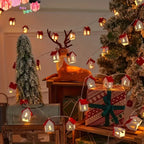200.0 cm 10 LED Red Mansion Fairy Lights - Battery Operated, Perfect for Holiday Christmas Trees and Home Decorations: Xmas Tree, Deer, Heart Shapes. Ideal for Bedroom, Living Room, Dining Area, Cafes, Bar Settings - The Ulti House Of Avana [[SKU:HOA-XMS-407]]
