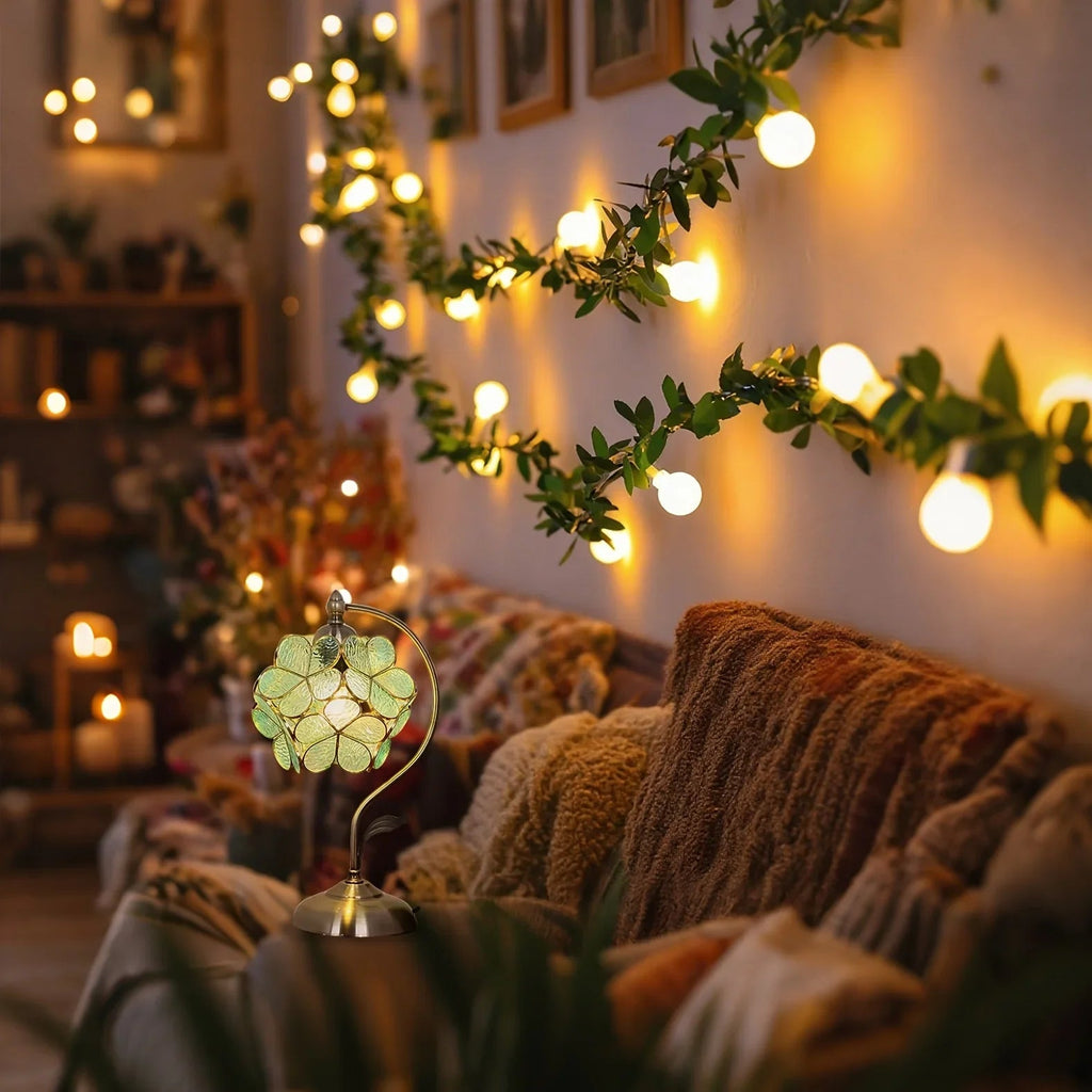 LED Ivy White Ball Fairy Lights, Round Ball String Green Vine Garland Lights, Suitable for Bedroom, Room, Wall, Party, Wedding, Holiday, Indoor and Christmas House Of Avana [[SKU:HOA-GDN-030]]