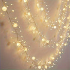 200cm Extra Long LED Lights - Elegant Curved Garland String with Warm & Cool LED, Hanging Lights for Wedding, Party,, Office, Photo Shoot Decorations - No Electronics Needed, Easy Installation (Low Voltage) - Ideal Gift for G House Of Avana [[SKU:HOA-GDN-027]]