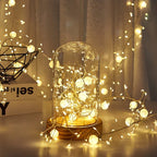 200cm Extra Long LED Lights - Elegant Curved Garland String with Warm & Cool LED, Hanging Lights for Wedding, Party,, Office, Photo Shoot Decorations - No Electronics Needed, Easy Installation (Low Voltage) - Ideal Gift for G House Of Avana [[SKU:HOA-GDN-027]]