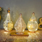1pc Moroccan-Inspired LED Lantern - Wrought Iron Table Decor with Intricate Patterns, Battery-Operated (AAA) for Bedroom Ambiance, Desktop Decoration (Batteries Not Included), Bedroom Decor House Of Avana
