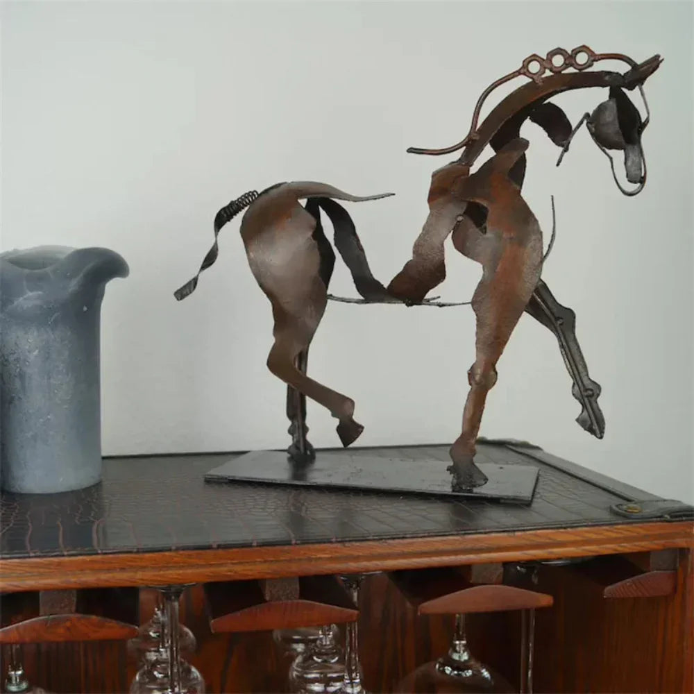 LED Metal Horse Sculpture - House Of Avana