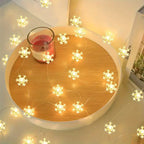 200cm/78.74 Inch LED Christmas Snowflake String Lights, Suitable for Indoor Office Smart Decoration - Room Party Wedding Gift Graduation Season Décor (Battery Not Included), Holiday Decor, Decorative Lighting, Ambient Lighti House Of Avana