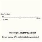 200cm/78.74 Inch LED Christmas Snowflake String Lights, Suitable for Indoor Office Smart Decoration - Room Party Wedding Gift Graduation Season Décor (Battery Not Included), Holiday Decor, Decorative Lighting, Ambient Lighti House Of Avana