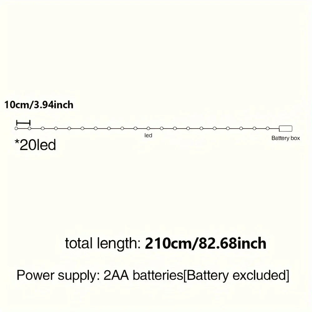 200cm/78.74 Inch LED Christmas Snowflake String Lights, Suitable for Indoor Office Smart Decoration - Room Party Wedding Gift Graduation Season Décor (Battery Not Included), Holiday Decor, Decorative Lighting, Ambient Lighti House Of Avana