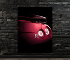 LED Sports Car Tail Light Wall Art – UV Print Acrylic, Includes Free Remote Peony Atelier