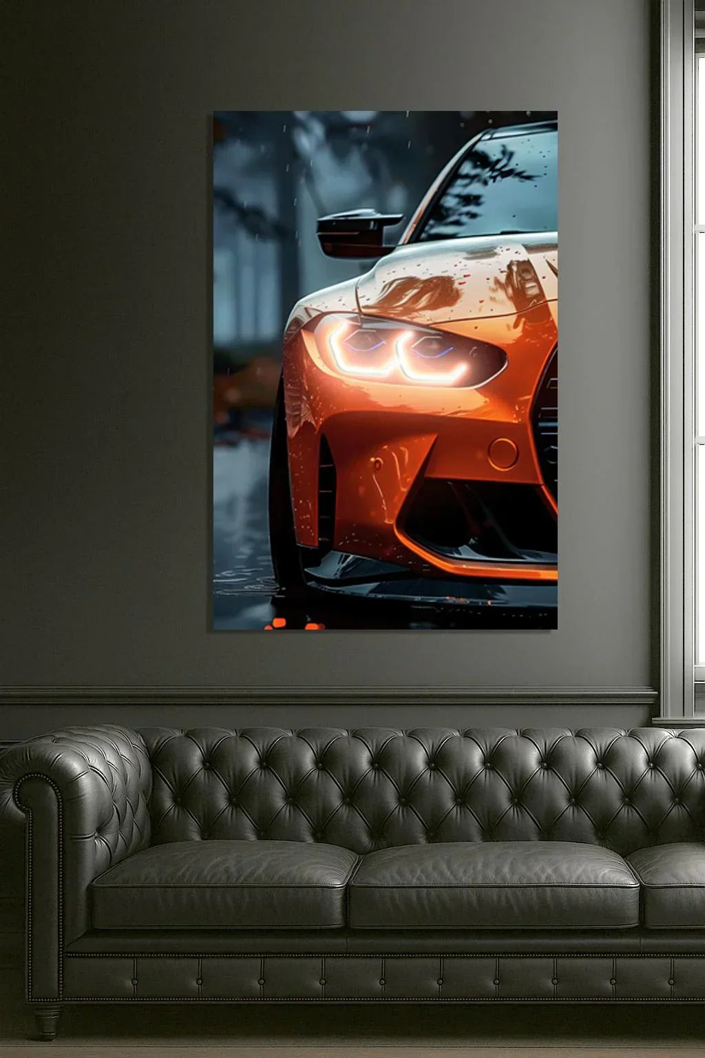 LED UV‑Printed Plexiglass Car Wall Sign with Dimmer Peony Atelier