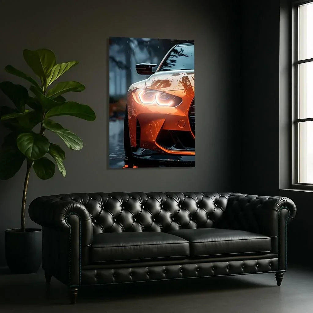 LED UV‑Printed Plexiglass Car Wall Sign with Dimmer Peony Atelier
