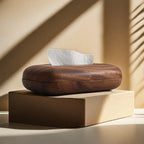LEEAN Walnut Wood Tissue Box - Modern Minimalist Rectangular Design, Easy-to-Replace Premium Walnut Lid, Polished Finish, Suitable for Desktop, Bathroom, And Bedside Table Decor - Vintage Style Storage Box House Of Avana