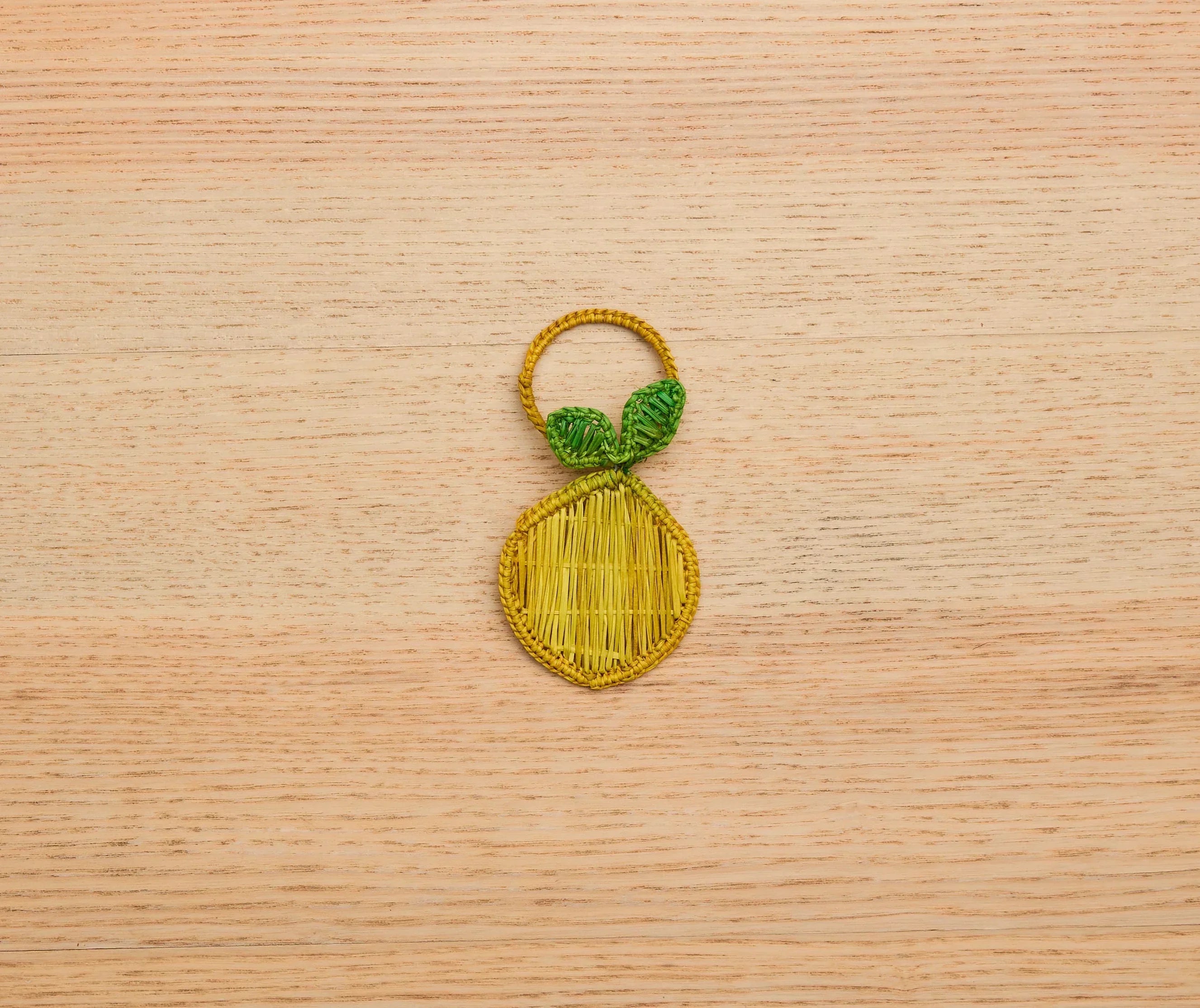 Lemon Napkin Ring – 3.5” Handwoven Iraca Palm – Artisan Summer Table Decor from Colombia Payton James