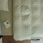 Leo Striped Jersey Knit Cotton Bedding Set / Blue Ever Lasting
