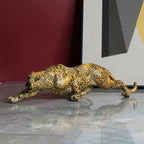Leopard Statue Animal Figurine Sculpture - House Of Avana