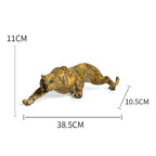 Leopard Statue Animal Figurine Sculpture - House Of Avana