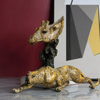 Leopard Statue Animal Figurine Sculpture - House Of Avana