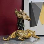 Leopard Statue Animal Figurine Sculpture - House Of Avana