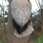 [Lifelike Resin Parrot] Classic White and Pink Resin Parrot Sculpture - Lifelike Outdoor Garden Tree Hanging Decoration, No Electricity Needed, Perfect for Thanksgiving Decor, Bird Decor House Of Avana