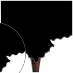 Scallop Embroidery Sateen Cotton Solid Table Cloth - Black PushpLinen