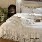 Liliane Elegant Ruffle Double Gauze Bedding Set / Hollow Out Ever Lasting