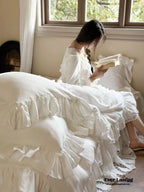 Liliane Elegant Ruffle Double Gauze Bedding Set / Hollow Out Ever Lasting