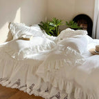 Liliane Elegant Ruffle Double Gauze Bedding Set / Hollow Out Ever Lasting