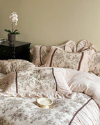 Lillian Retro Floral Ruffle Bedding Set Ever Lasting