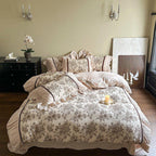 Lillian Retro Floral Ruffle Bedding Set Ever Lasting
