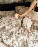 Lillian Retro Floral Ruffle Bedding Set Ever Lasting