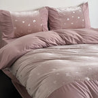 Lilou Velvet Butterfly Bedding Set / Pink Blush Ever Lasting