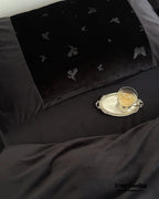 Lilou Velvet Butterfly Bedding Set / Pink Blush Ever Lasting