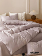 Lily of the Valley Embroidered Silky Bedding Set / Pink Ever Lasting