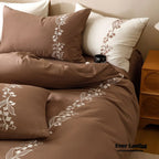 Lily of the Valley Embroidered Silky Bedding Set / Pink Ever Lasting