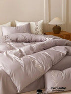 Lily of the Valley Embroidered Silky Bedding Set / Pink Ever Lasting