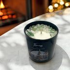 Limited Edition: Christmas Morning Crystal Candle | Coconut-soy Wax Candle, 9oz, detail shot - House Of Avana