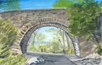 Linden Terrace Arch, Watercolor, Plein Air, front view - House Of Avana