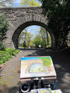 Linden Terrace Arch, Watercolor, Plein Air, detail shot - House Of Avana