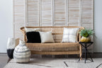 Linear Organic Wool and Silk Throw Pillow Kanju Interiors
