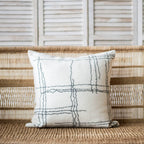 Linear Organic Wool and Silk Throw Pillow Kanju Interiors